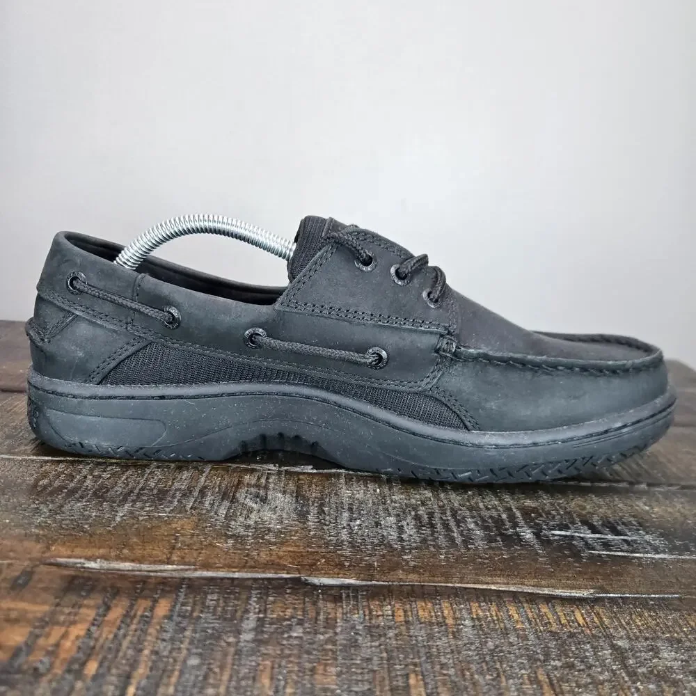 Sperry Billfish 3 Eye Mens Size 11 M Boat Shoes Lace Up Triple Black